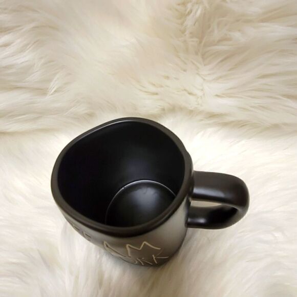 Rae Dunn TEAM WORK Black coffee mugBlack cup with white lettering - Picture 4 of 8